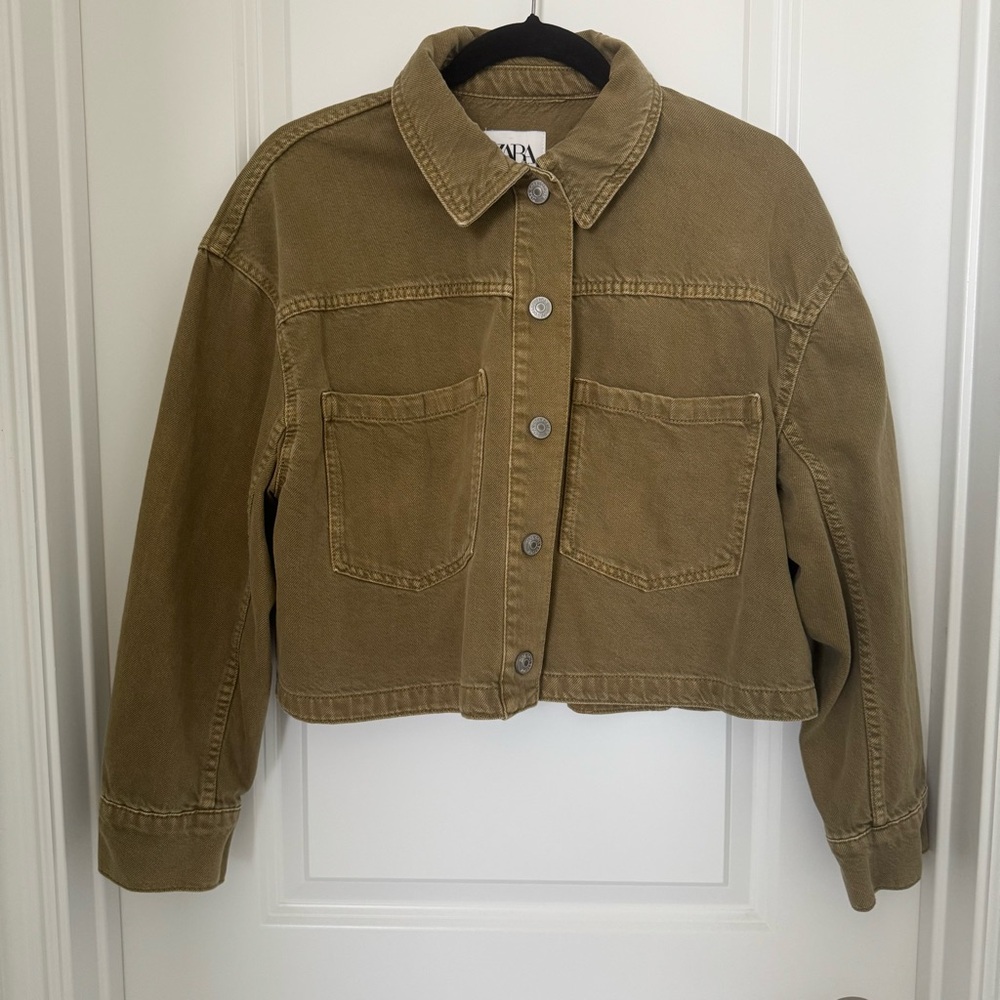 Zara Cropped Denim Jacket